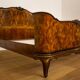 Rounded Walnut Burl Double Bed, 1950s