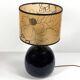 Deep black ceramic ball lamp base