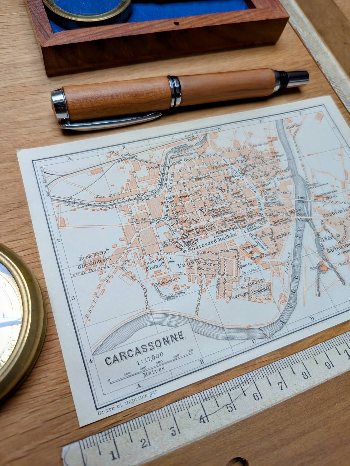 Imprimée en 1906, Carcassonne, Aude, France