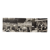 Grandes œuvres d'art en noir et blanc / collage photo (160x50) pieds