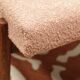 Vintage powder pink boucle armchair 1970 renovated