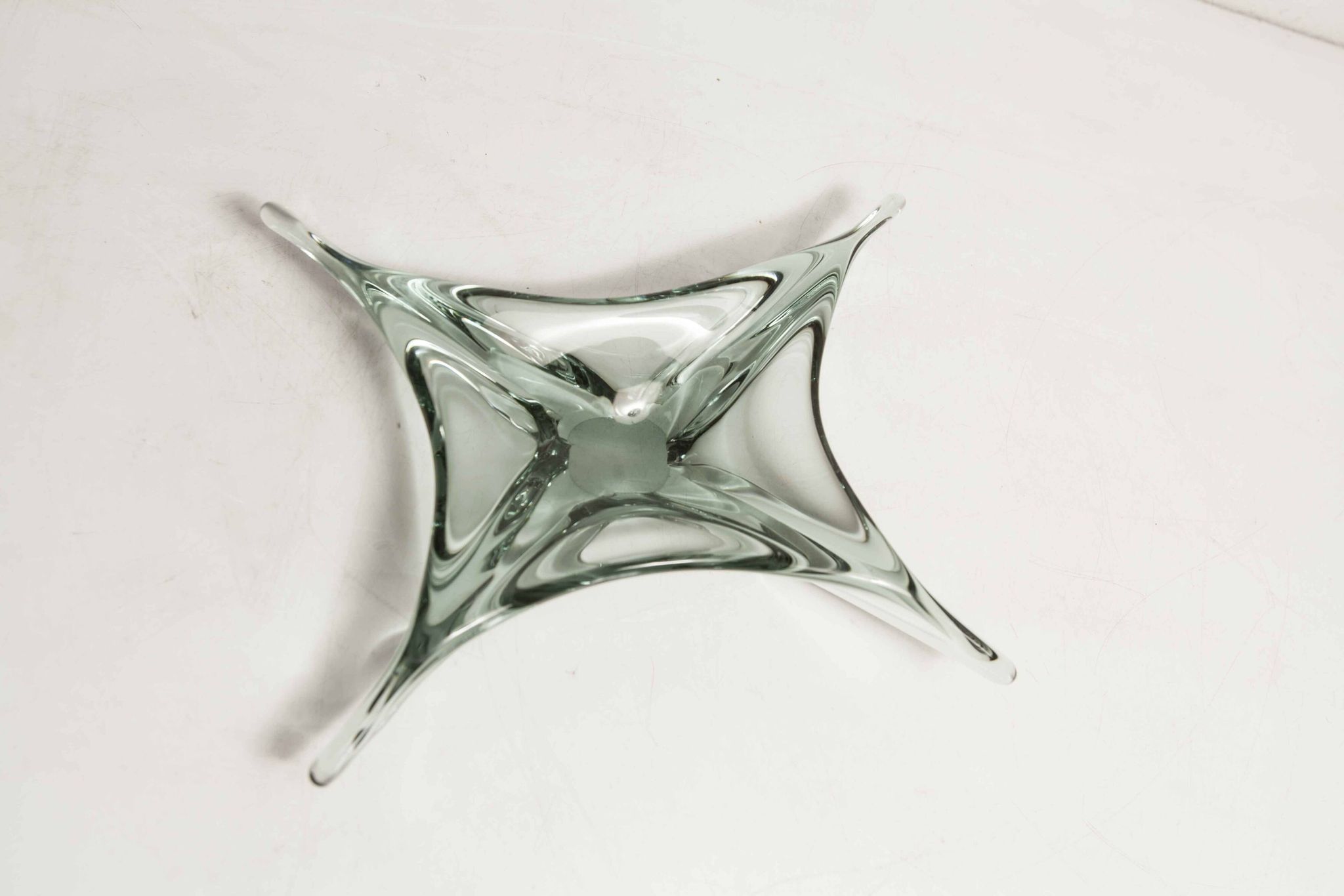 Green Murano glass ashtray