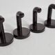 Set of 4 vintage 70s wall hooks, 10 cm