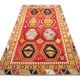 Antique Turkish Şarkışla Kilim Rug Anatolian Flatweave Rug Vintage Rust