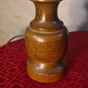 Pair of Scandinavian style wooden bedside lamps 31x16, 1960