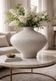 Grand vase Art Déco en faïence craquelée