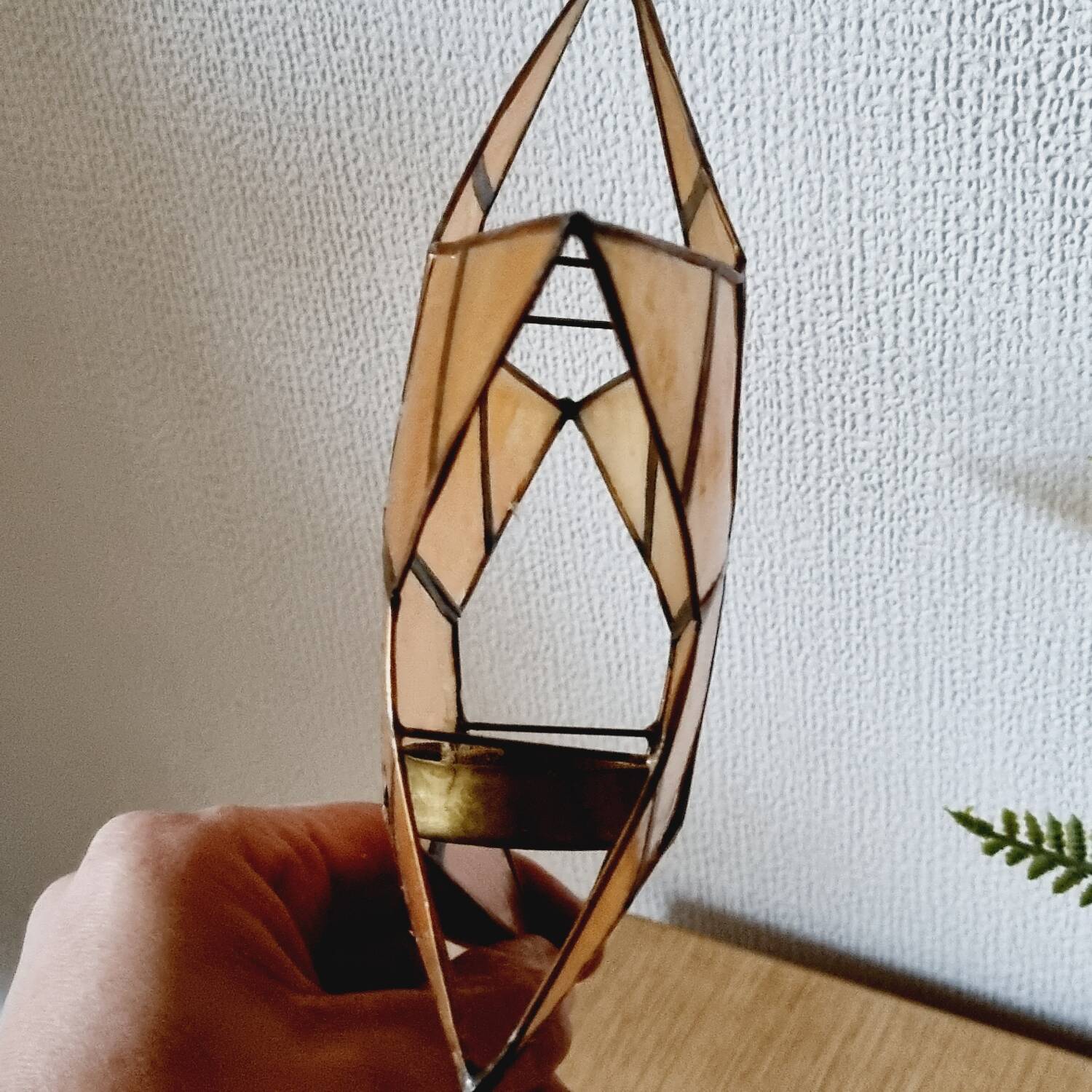 Villeroy&Boch mother-of-pearl and brass star candle holder