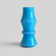 Vintage Italian opaline glass vase from Empoli, turquoise blue, 1960s.