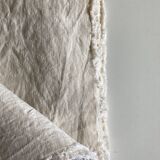 Farm tablecloth in raw linen canvas 19th L210cm