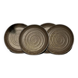 4 assiettes en grès