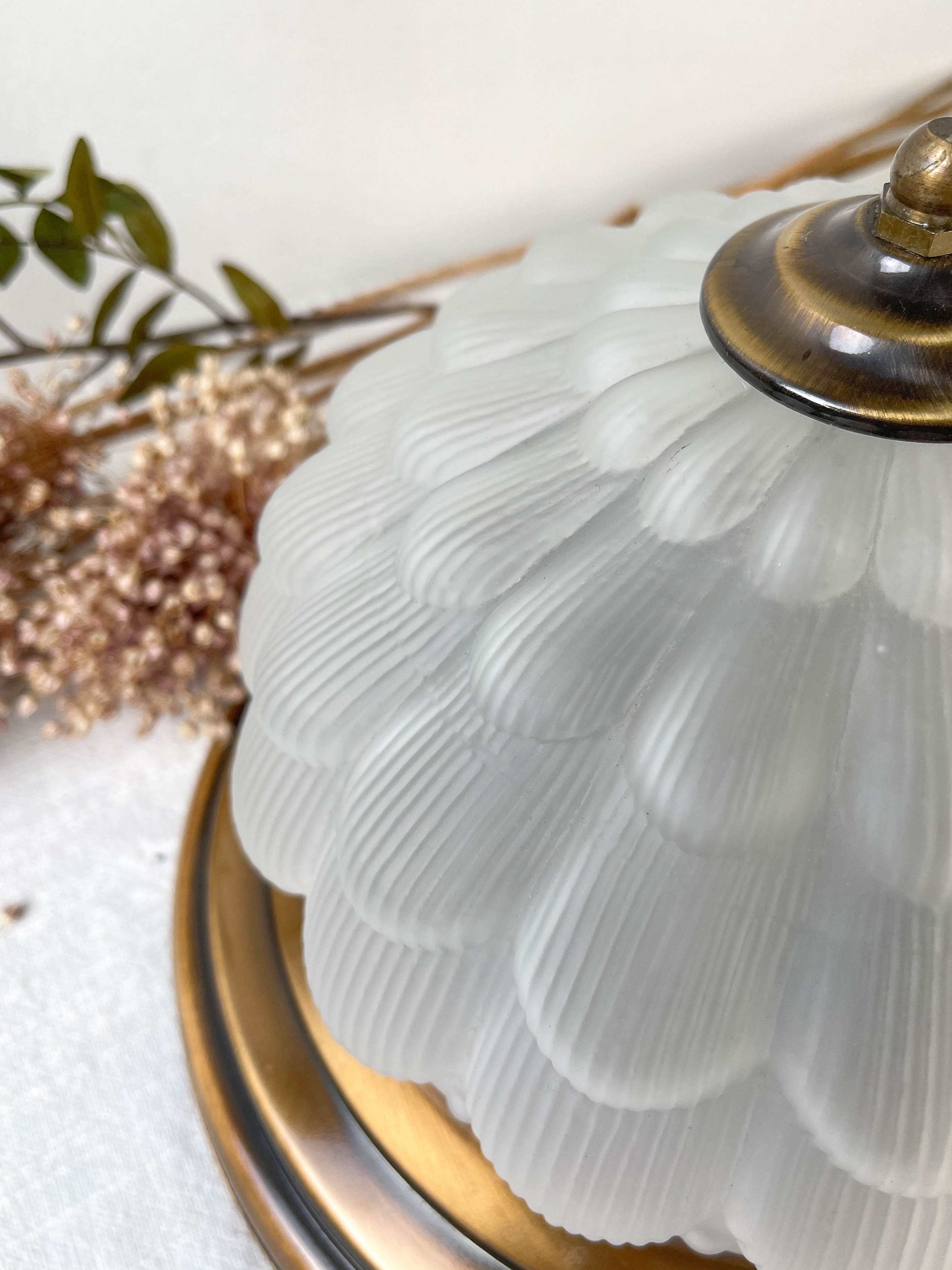 Vintage table lamp antique glass globe