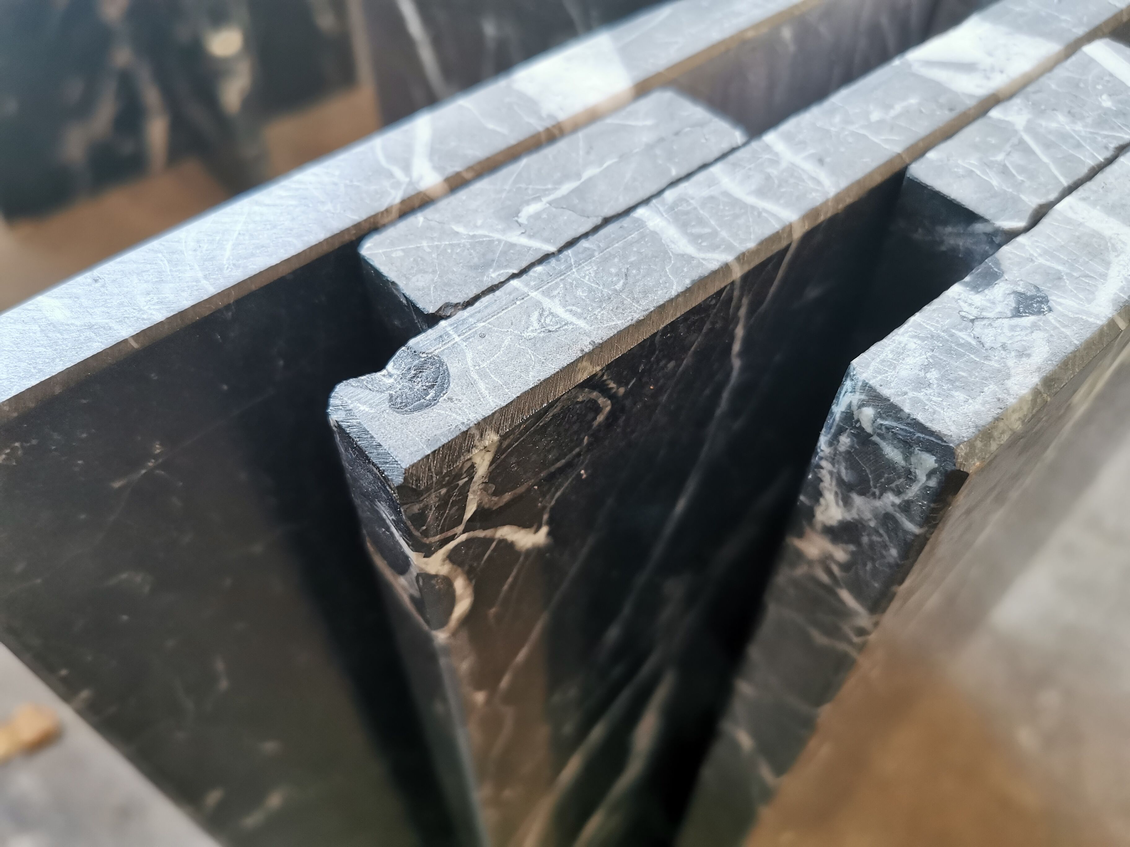 Black marble coffee table