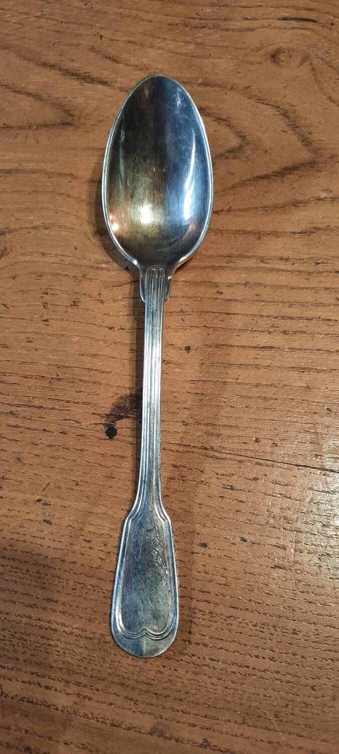 Silver-plated metal teaspoon