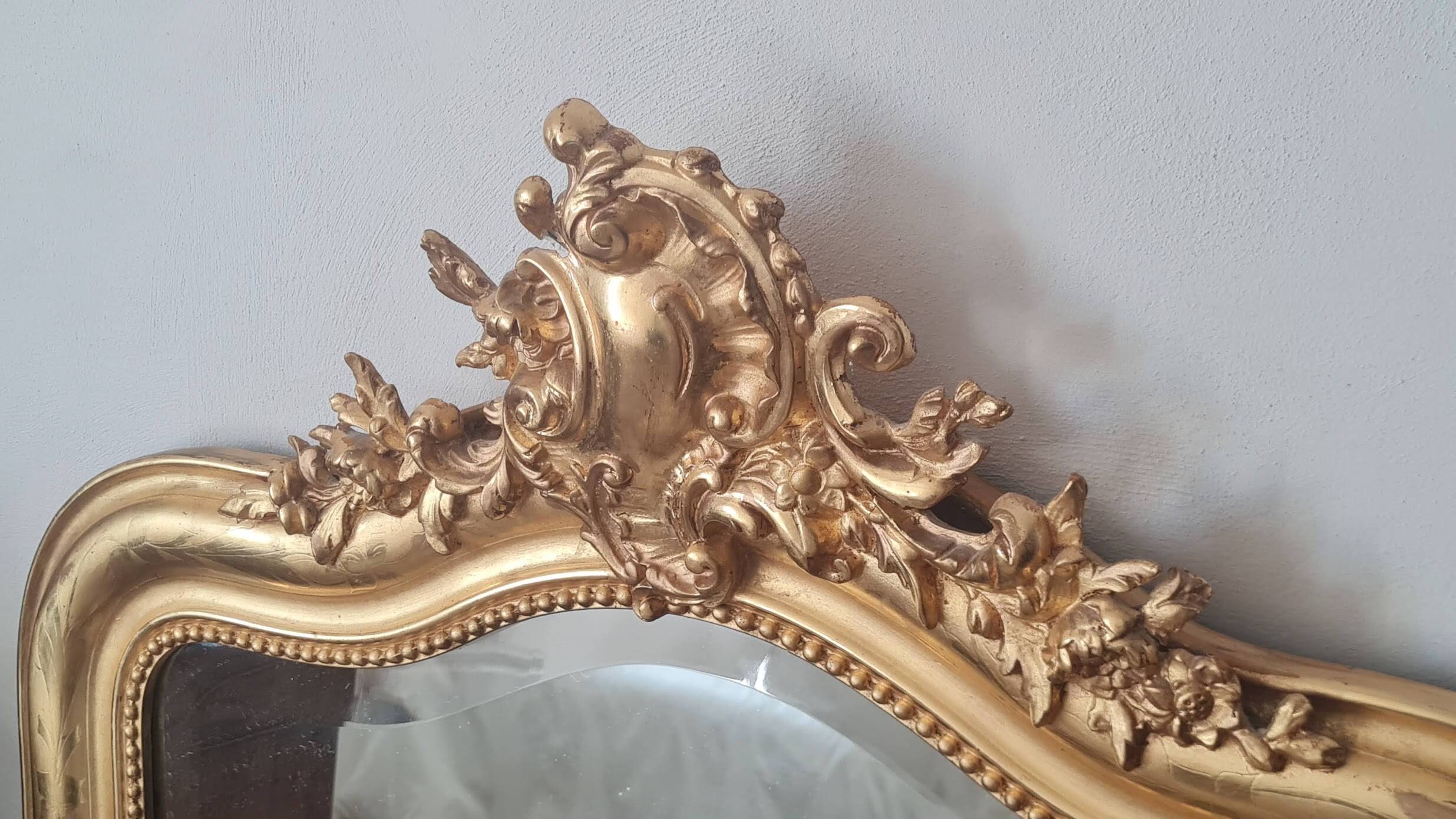 Miroir Louis Philippe avec fronton