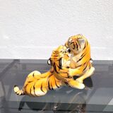 Ceramic tigers signed Ronzan Italy 1960