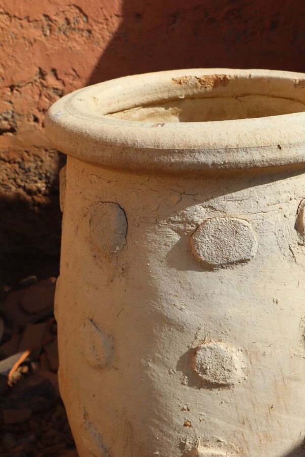 Grande Jarre en terre cuite tamegroute brute fait-main