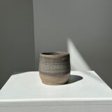 Large gray Indonesian ceramic mug