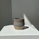 Large gray Indonesian ceramic mug