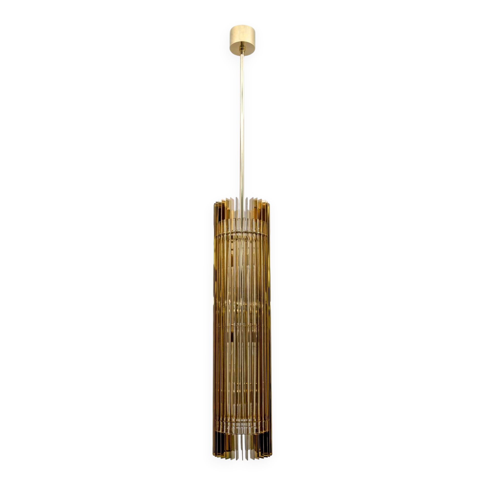 Romani Saccati for Gucci Brass Crystal Murano Pendant by Studio Design