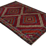 Anatolian handmade kilim rug 252 cm x 172 cm
