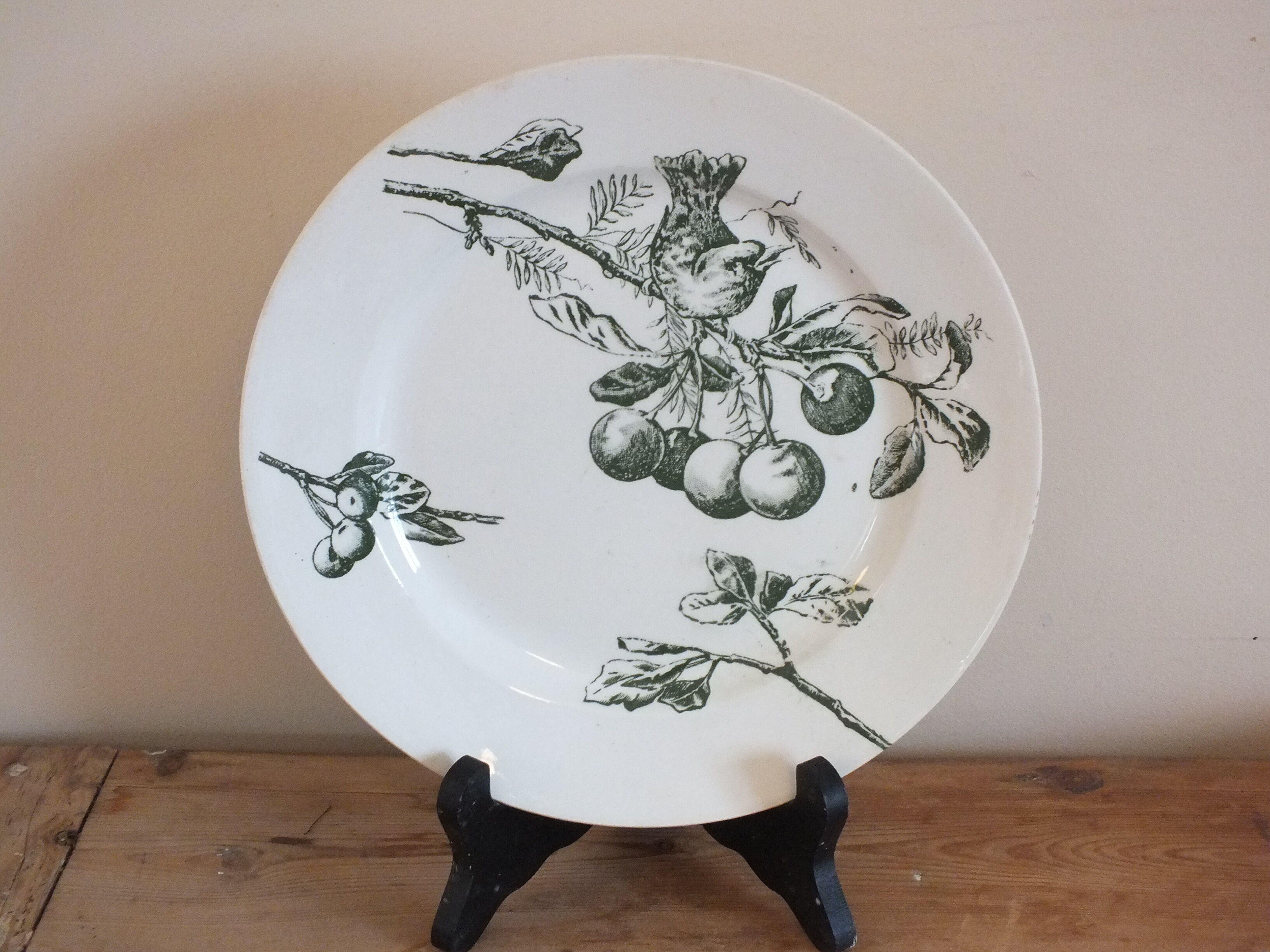 P.Luce Paris 5 Flat plates in Iron Earth bird décor