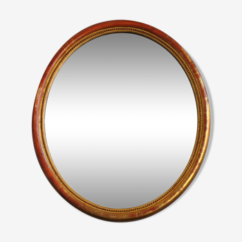 Miroir ovale de style Louis Philippe  35x45cm