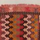 Vintage Turkish Mini Kilim 91x47 cm Wool Small Kelim Runner, shabby Chic