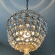 Antique crystal basket chandelier with pendants