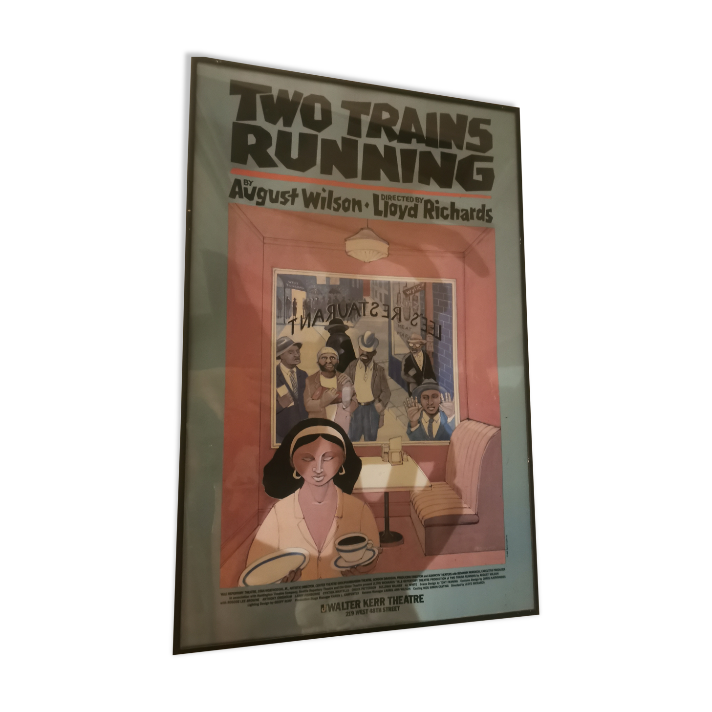 Poster Broadway play Two trains running at the Walter Kerr Theater