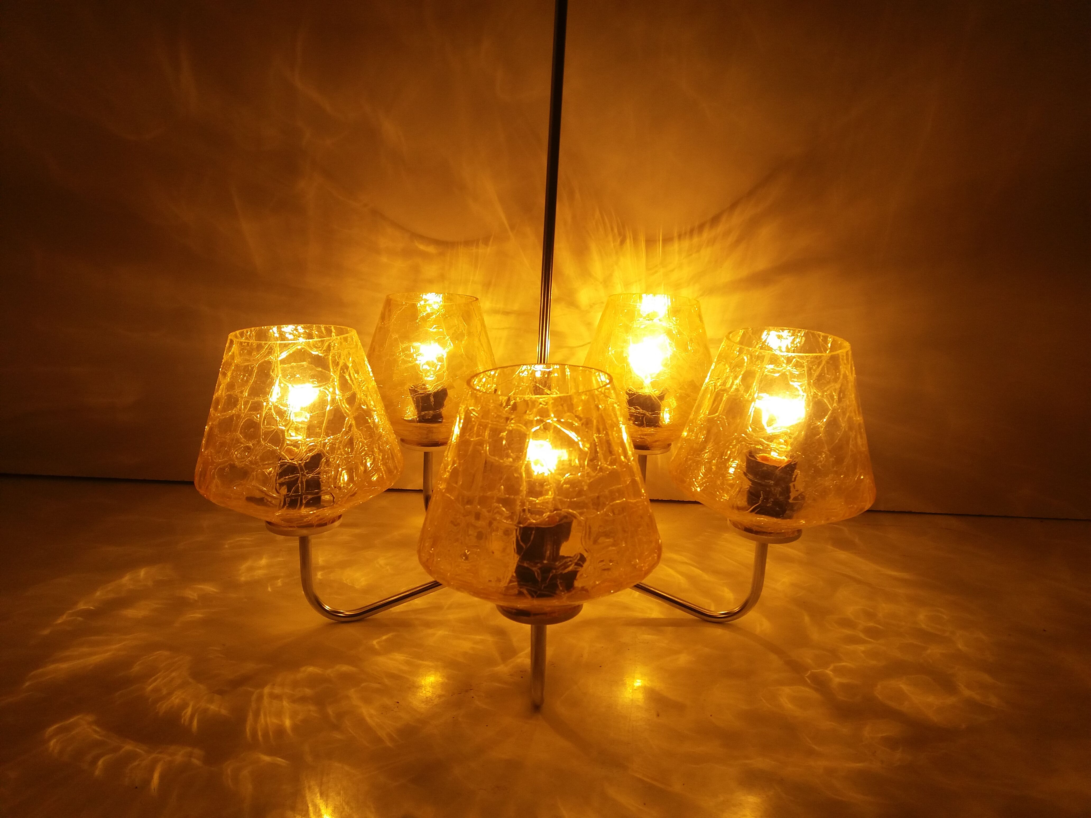 1965 Napako chandelier, Czechoslovakia