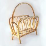 Rattan magazine holder