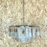 XL 60s 70s Murano Glass Chrome Chandelier Chandelier Glass Space Age 60s v