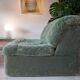 1970s olive green velvet armchair