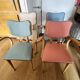 Set of 4 Vintage "Butterfly" Armchairs with Compass Legs