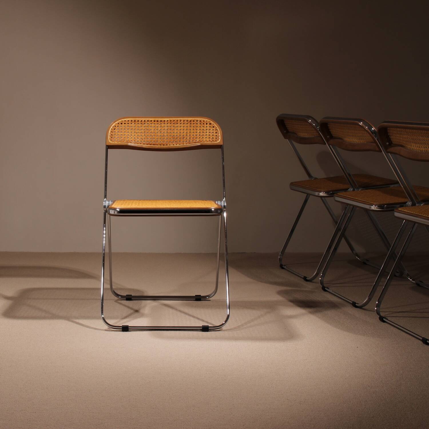 Four ‚Plia‘ Folding Chairs by Giancarlo Piretti for Anonima Castelli