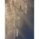 A pair of transparent “ricci” murano glass wall sconces