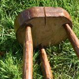 Ancient tripod brutalist stool