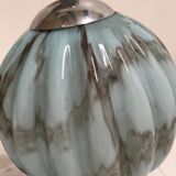 Opaline lamp blue marble art deco