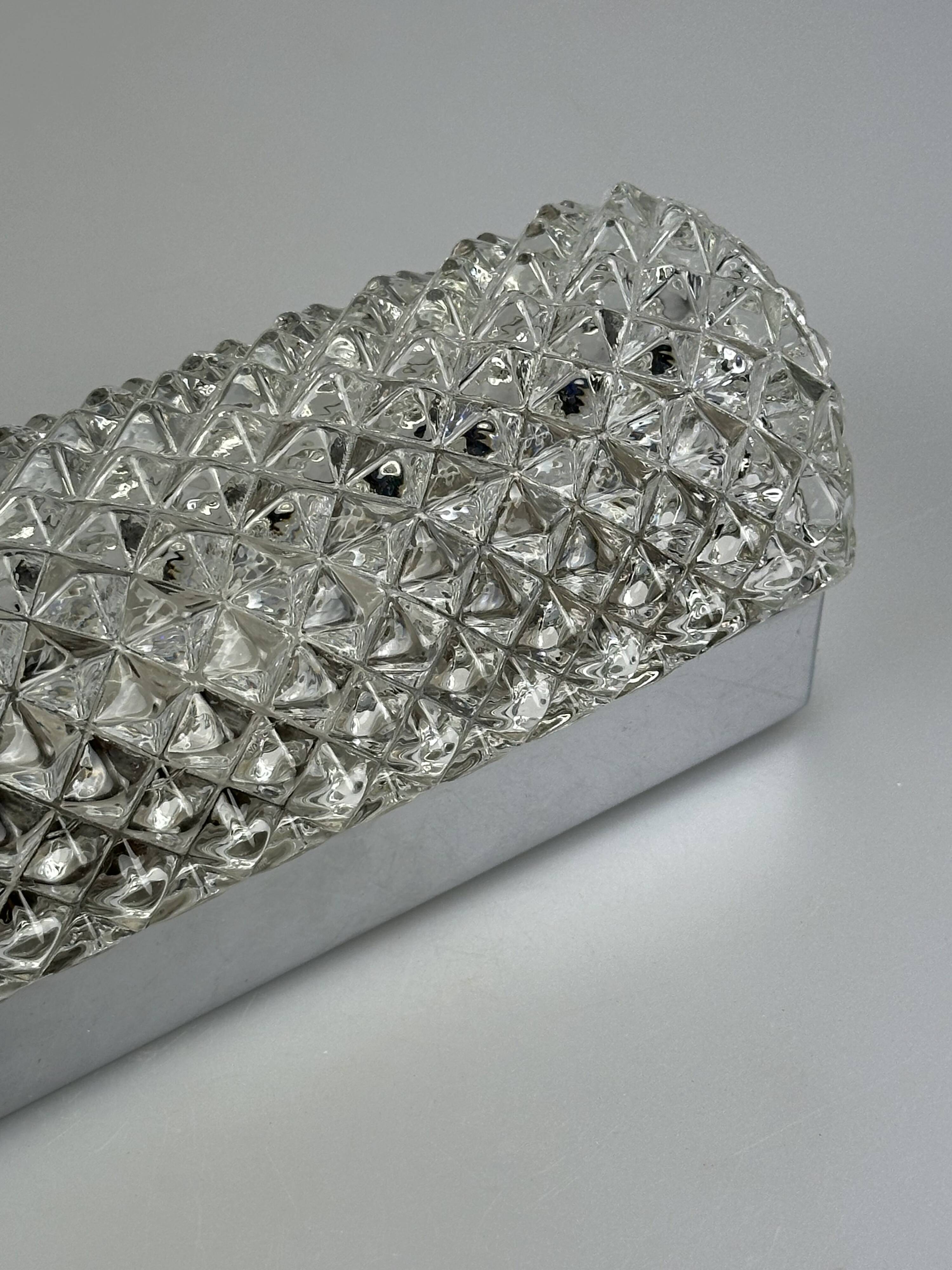 1960s and 1970s Wall Lamp by Glashütte Limburg, Germany, Space Age