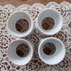 Old white porcelain diabolo egg cups Paris