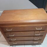 Old vintage chest of drawers Scandinavian compass feet
