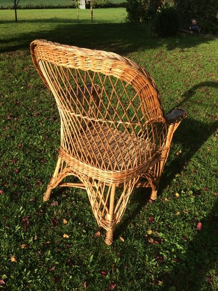 Armchair in rattan 1960-1970