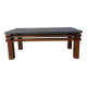 Vintage wooden and stone top coffee table, 1970s