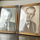 Pair identical vintage metal frames