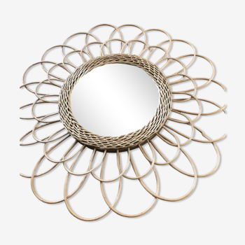 Rattan mirror