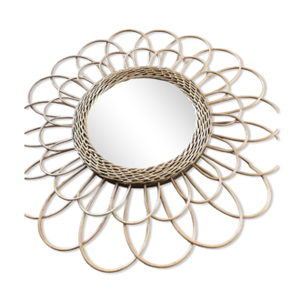 Rattan mirror