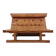 20th-century leather and Brazilian hardwood sofa, Brown