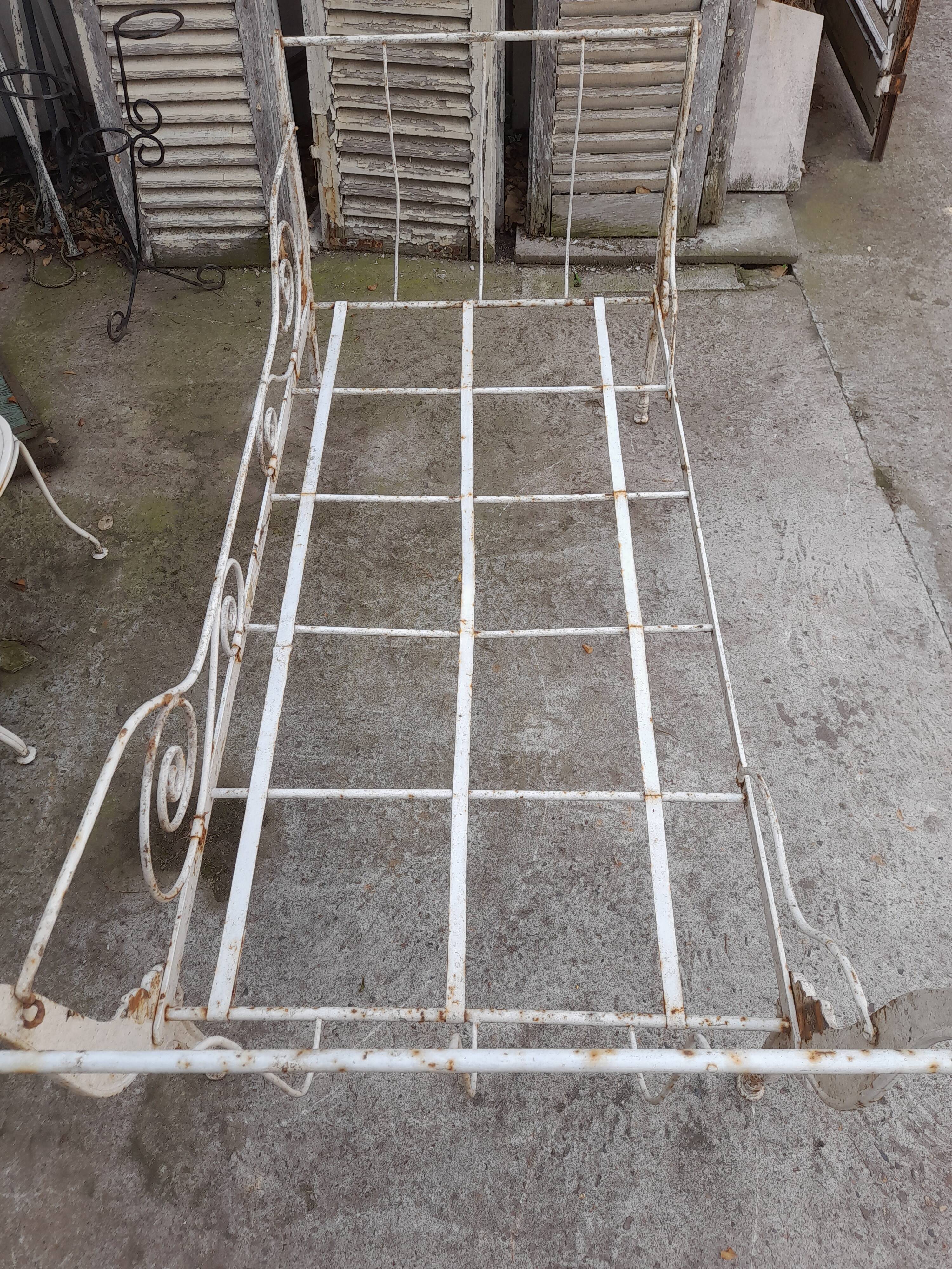 Bench bed wrought iron sofa