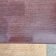 brutalist wooden table