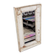 White Mirror Old Teak Wood Patina